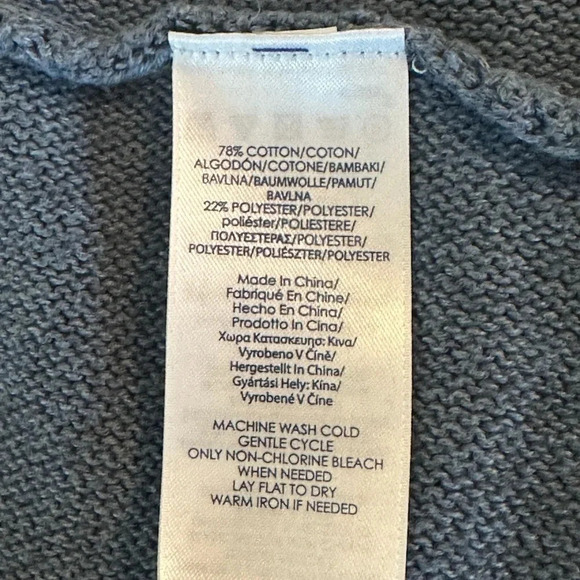 Chaps Blue Sleeveless Southwestern Aztec Cardigan Sweater Vest - Picture 11 of 11